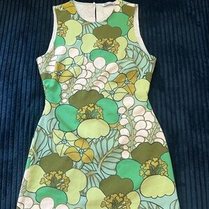 Zara Green 70s Mini Dress